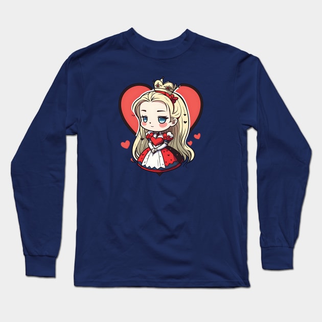 cute alice in wonderland the queen of hearts Long Sleeve T-Shirt by FerdyStoreshop